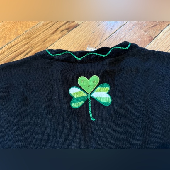 Quacker Factory St Patricks Day Cardigan Sweater Women Sz 1X Irish Shamrocks NWT - Picture 10 of 14
